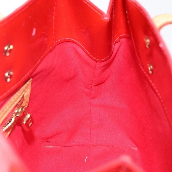 LOUIS VUITTON Monogram Vernis Reade PM Hand Bag Red Rouge M91088 LV Auth ep10876 - Picture 11 of 16